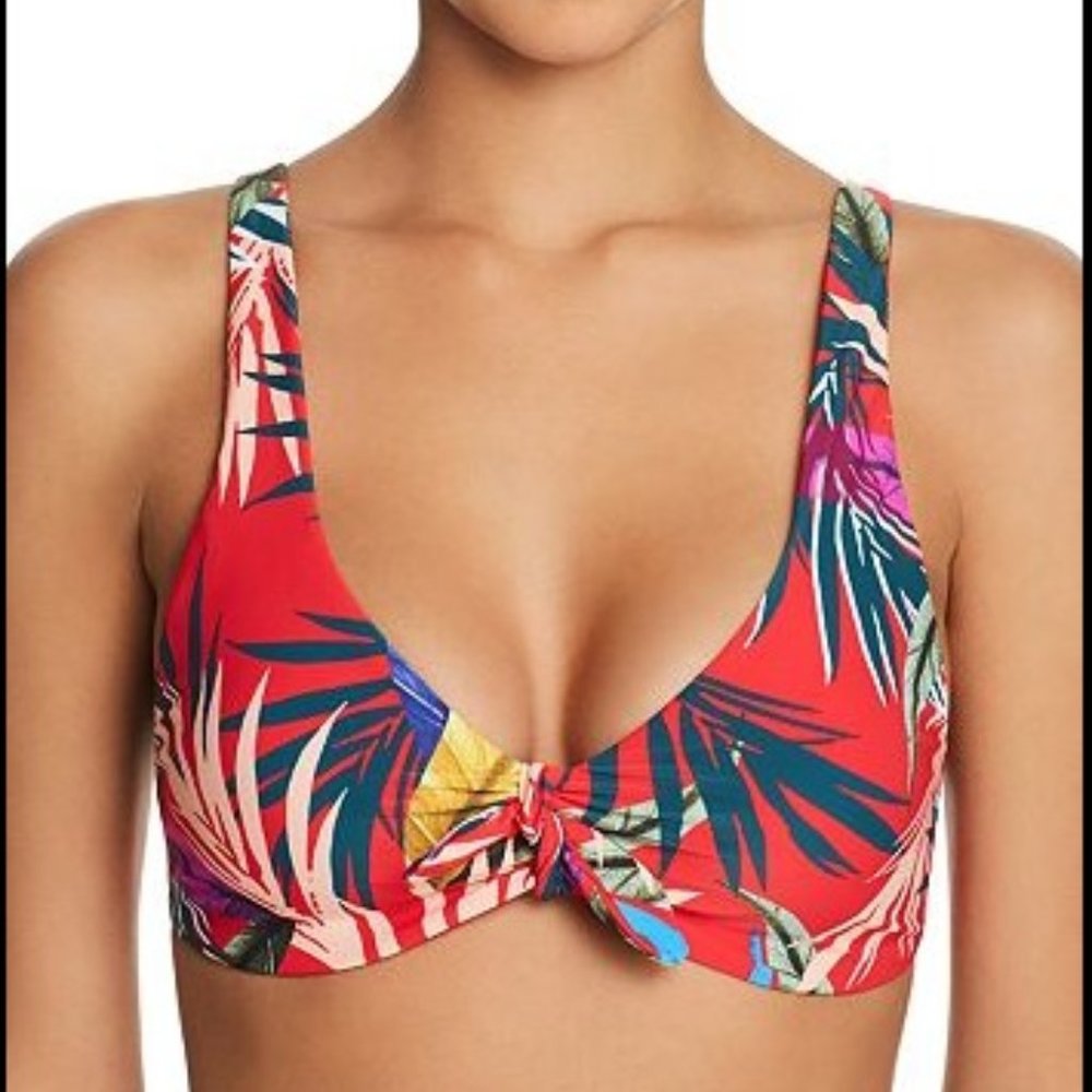 Red Carter Little Havana Ally Bikini Top (Red Multi-Color)